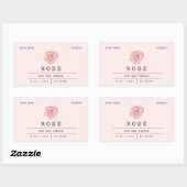 Zacht Roze Bloemen Boho Roos Kraft Kaars Labels (Vel)