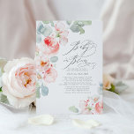 Zacht roze bloemen Elegant Boho Girl Baby shower Kaart<br><div class="desc">Elegant roze waterverf bloemen schattige babydoucheuitnodigingen - Baby in Bloom</div>