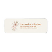 Zacht Roze Bloemen Pampas Grass Vrijgezellenfeest Etiket (Voorkant)