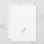 Zacht roze bloemencorso kaart (Achterkant)