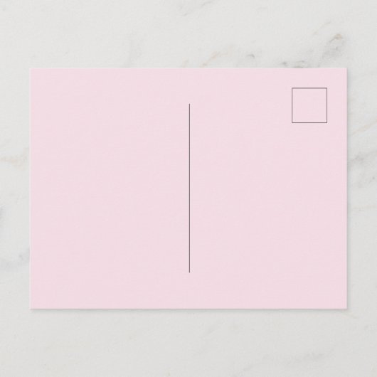 Zacht roze bloemenmeisje Doop Uitnodiging Briefkaart (Achterkant)