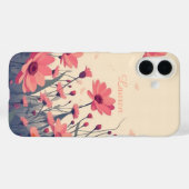 Zacht roze bloemenveld Case-Mate iPhone case (Achterkant (horizontaal))