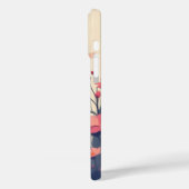 Zacht roze bloemenveld Case-Mate iPhone case (Achterkant / Links)