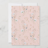Zacht Roze Blush Delicate Bloemen Zoet 16 Verjaard Kaart (Achterkant)