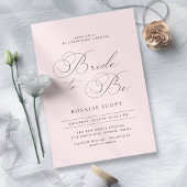 Zacht Roze Blush Formeel  Luchtig Vrijgezellenfees Kaart