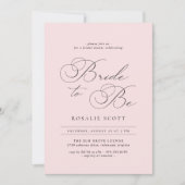 Zacht Roze Blush Formeel  Luchtig Vrijgezellenfees Kaart (Voorkant)