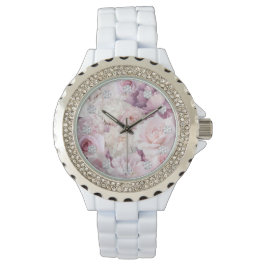  zacht roze botanische tuin horloge