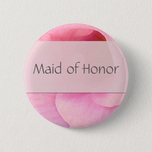 Zacht roze bruidsmeisje van Honor Button - Geperso (Voorkant)