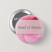 Zacht roze bruidsmeisje van Honor Button - Geperso (Voorkant /achterkant)
