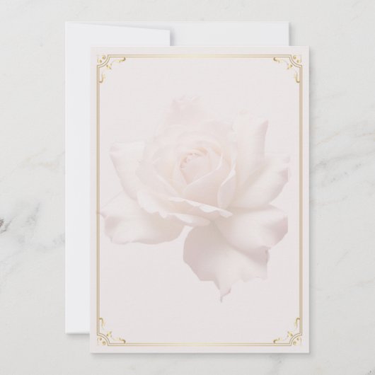 Zacht Roze Bruiloft Menu Kaarten (Achterkant)