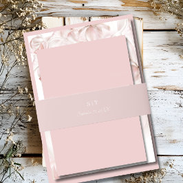 Zacht roze bruiloft uitnodigingen wikkel