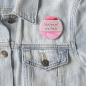 Zacht roze bruine Button - Gepersonaliseerd (In situ)