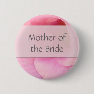Zacht roze bruine Button - Gepersonaliseerd