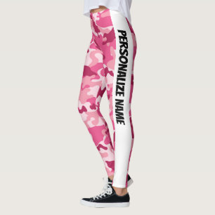 Zacht Roze Camouflage PERSONALISEREN Leggings