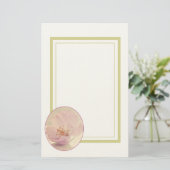 Zacht roze Cherry Blossom Flower Briefpapier (Staand voorkant)