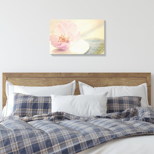 Zacht roze Cherry Blossom Flower Canvas Afdruk (Insitu (Slaapkamer))