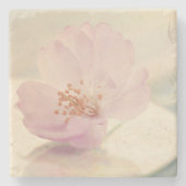 Zacht roze Cherry Blossom Flower Stenen Onderzetter (Voorkant)