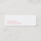 Zacht roze Chevron Hygienist Visitekaartje (Achterkant)