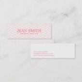 Zacht roze Chevron OB/GYN-Visitekaartje Mini Visitekaartje (Voorkant / Achterkant)