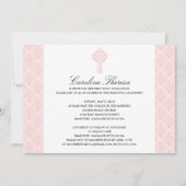 Zacht Roze Damask Celtic Cross First Communation Kaart (Voorkant)