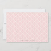 Zacht Roze Damask Celtic Cross First Communation Kaart (Achterkant)