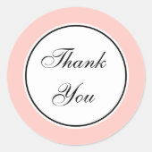 Zacht roze dank u Stickers (Voorkant)