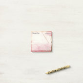 Zacht Roze Delicate Bloemen Trendy 3" x 3" Post-it® Notes (Op bureau)