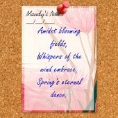 Zacht Roze Delicate Bloemen Trendy 4" x 6" Post-it® Notes