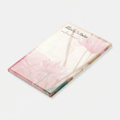 Zacht Roze Delicate Bloemen Trendy 4" x 6" Post-it® Notes (Schuin)