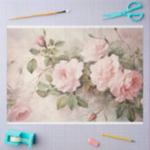Zacht Roze Delicate Roos Bloemen Achtergrond Tissuepapier (Craft)