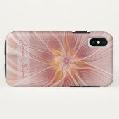 Zacht roze droombeeld Abstracte fractal Art Flower Case-Mate iPhone Case (Achterkant (horizontaal))