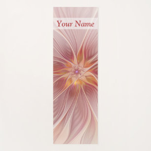 Zacht roze droombeeld Abstracte fractal Art Flower Yogamat