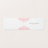 Zacht roze elegante mandala visitekaartje (Buitenkant ongevouwen)