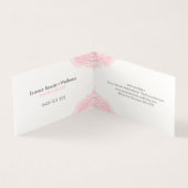 Zacht roze elegante mandala visitekaartje (Binnen)