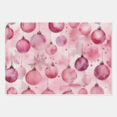 Zacht Roze Elegantie: Kerstversieringen Inpakpapier Vel (Voorkant 2)