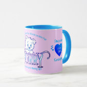 Zacht Roze en Blauw SORRY Mok (Voorkant rechts)