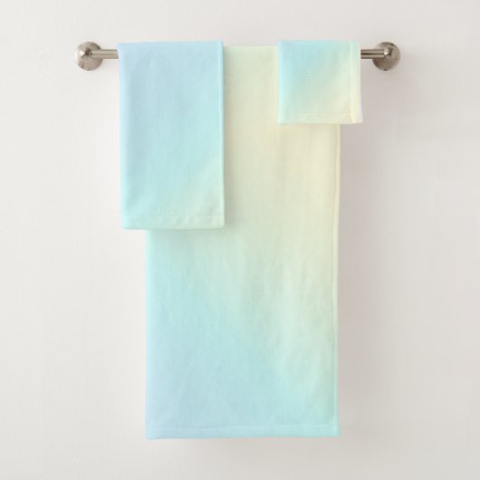 Zacht roze en blauwe gradiënt bad handdoek (Insitu)
