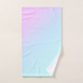 Zacht roze en blauwe gradiënt bad handdoek (Handdoek)