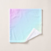 Zacht roze en blauwe gradiënt bad handdoek (Wasdoekje)
