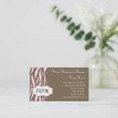 Zacht roze en bruine Lijsten Visitekaartjes (Staand voorkant)