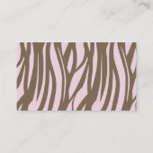 Zacht roze en bruine Lijsten Visitekaartjes (Achterkant)