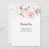 Zacht roze en goudgeometrisch vrijgezellenfeest kaart (Achterkant)