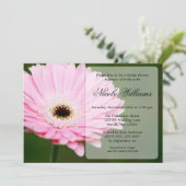 Zacht roze en groen Gerbera Daisy Vrijgezellenfees Kaart (Staand voorkant)