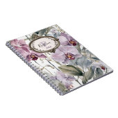 Zacht roze en lavendelorchideeën met Lijst Notitieboek (Rechterzijde)