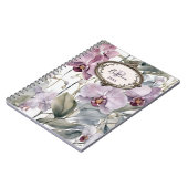 Zacht roze en lavendelorchideeën met Lijst Notitieboek (Linkerzijde)