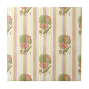 Zacht roze en lotusbloem tegeltje