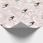 Zacht roze en pekel Botanische Bridal Cadeaupapier<br><div class="desc">Zachte tinten van perzik en roze tinten in een vette botanische creëer,  een mooi omslagpapier voor de bruiloft- en douchecadeaus van de bruid,  voorzien van een zwart vrouw silhouet in een witte trouwjurk met bridal bouquet.</div>