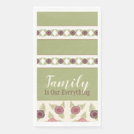 Zacht roze en pruim servet