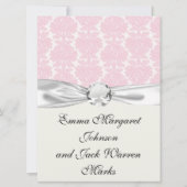 zacht roze en wit bloemig vocht vocht patroon kaart (Voorkant)