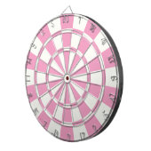 Zacht roze en wit dartbord (Voorkant Rechts)